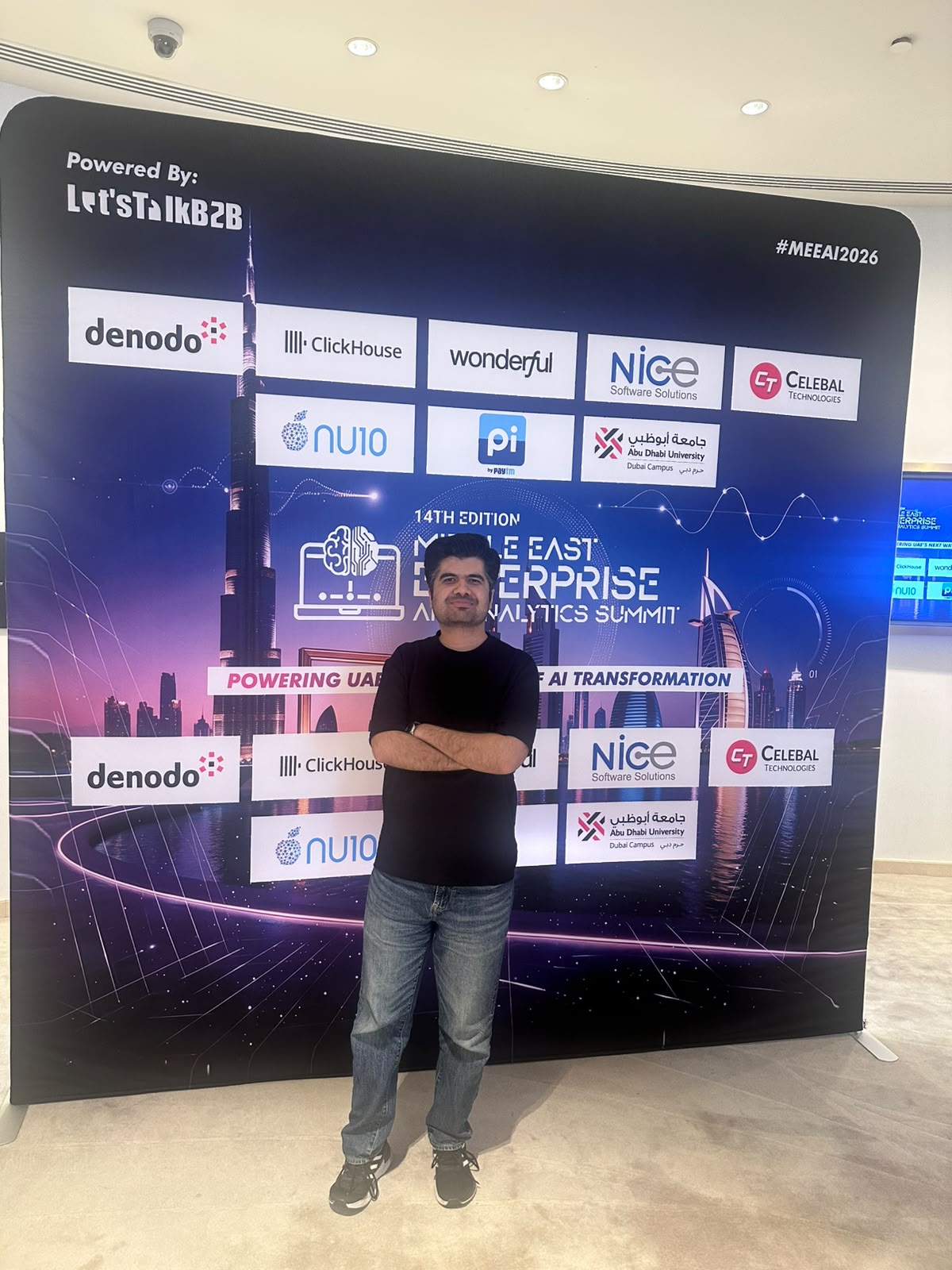 Haseeb Sultan at the Middle East Enterprise AI and Analytics Summit 2026 in Dubai.